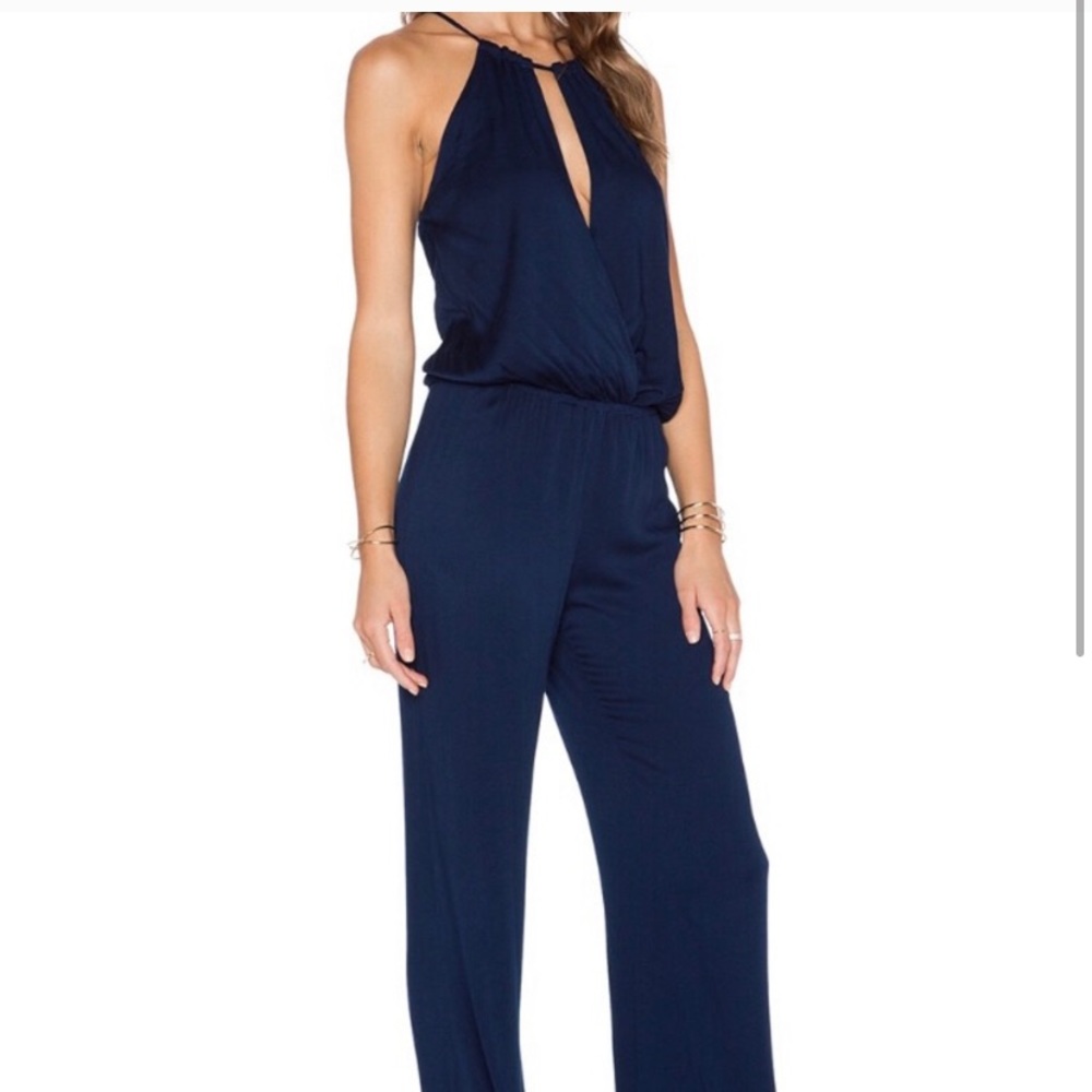 Young Fabulous and Broke Navy cutout jumpsuit